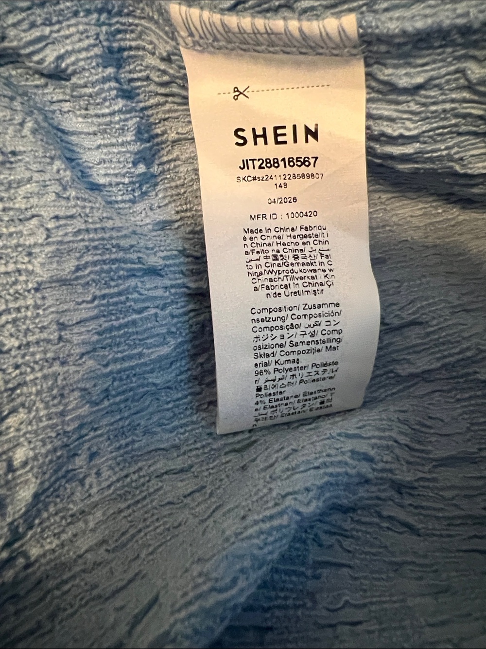 Shein Easowa Sleeveless Midi Bodycon Dress in Light Blue XL - Picture 3 of 4
